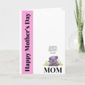 母の日のカード 聖書の詩篇 イザヤ書 66:13,「母が子供を慰めるように、あなたを慰める」 優しい カード (正面)