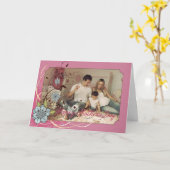 母の日のカード – 自分の写真を使う カード (黄色い花)