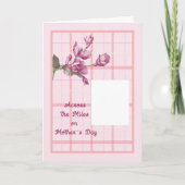 母の日のカード、自分の写真を追加 カード (正面)