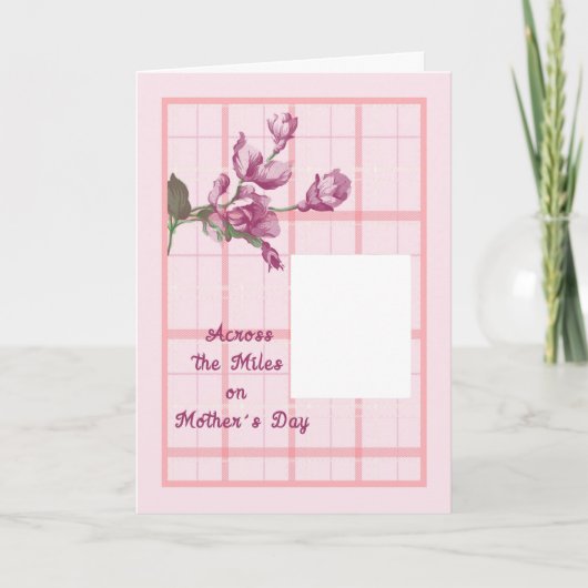 母の日のカード、自分の写真を追加 カード (正面)