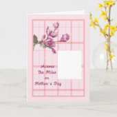 母の日のカード、自分の写真を追加 カード (黄色い花)