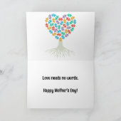 母の日のカード 自閉症 ニューロダイバーシティ 自閉症 カード (内部)