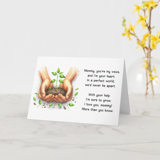 母の日のカード 自閉症 ニューロダイバーシティ 自閉症 カード (黄色い花)