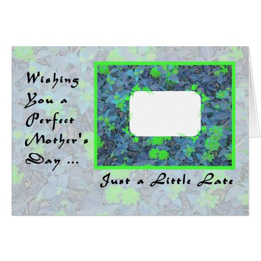 母の日のカード、遅い、自分の写真を追加 (正面横)