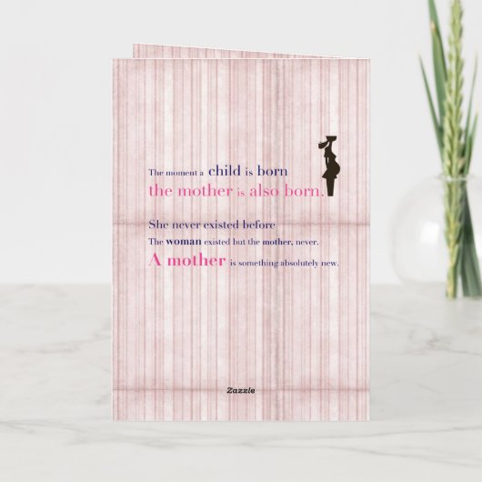 母の日のカード – 養子用または誕生ママ用 カード (裏面)