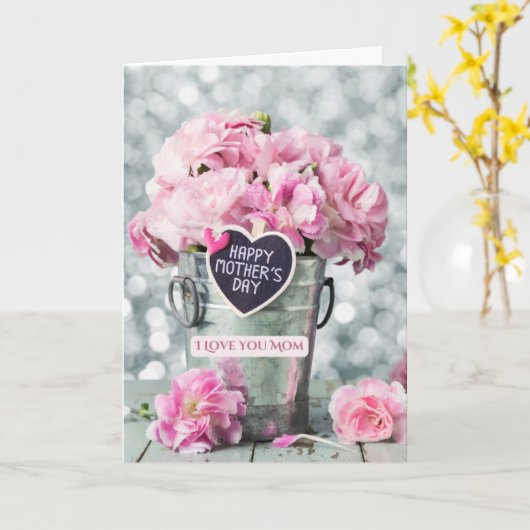 母の日のカード(1 COR 13:4-6) カード (黄色い花)