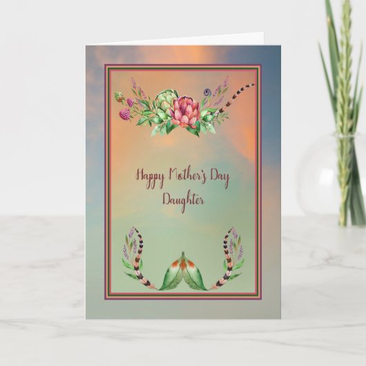 母の日のカードforドータースカイデザイン カード (正面)