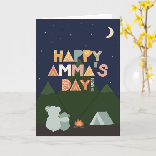 母の日のカードfor Amma カード (黄色い花)