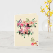 母の日のカー最高のド引用文! カード (黄色い花)