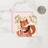 母の日のキツネ ノートカード (正面/裏面インサイチュ)