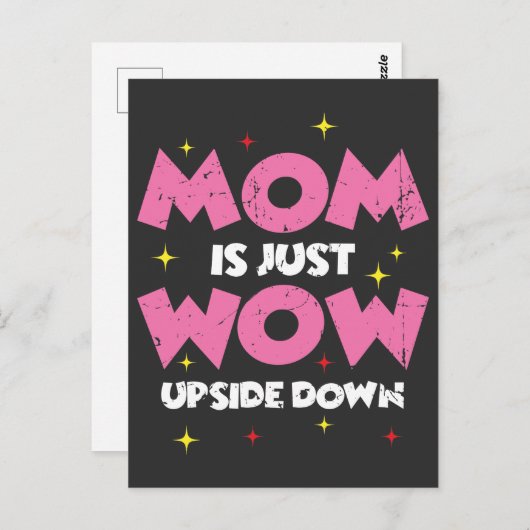 母の日のギフトアイディアMoMはWowを意味 ポストカード (正面/裏面)
