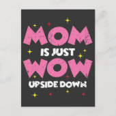 母の日のギフトアイディアMoMはWowを意味 ポストカード (正面)