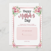 母の日のギフトカードホルダー シーズンカード (正面/裏面)