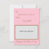 母の日のギフトカードホルダー 招待状 (正面)