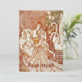 母の日のギフトカード/母最高ののヴィンテージレディ シーズンカード (スタンド正面)