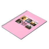 母の日のギフト写真コラージュモノグラムのと ノートブック (左側)