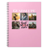 母の日のギフト写真コラージュモノグラムのと ノートブック (正面)