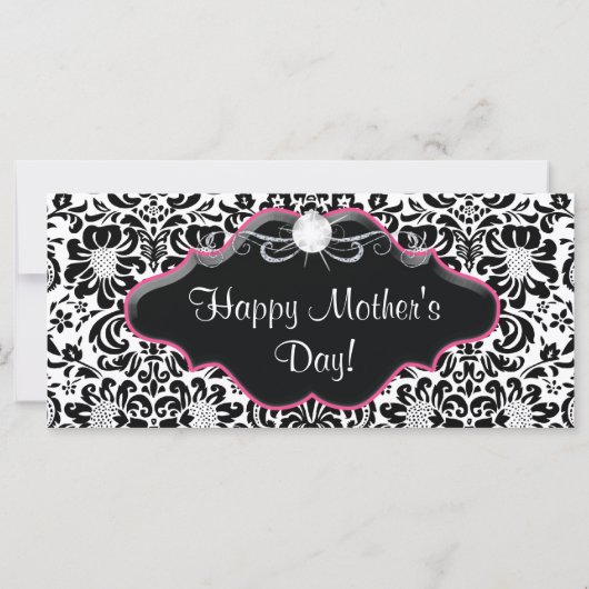 母の日のギフト券サロンピンクダマスク (裏面)