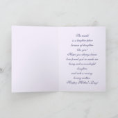 母の日のグリーティングカードに乗った娘のために カード (内部)