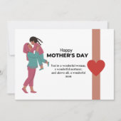 母の日のグリーティングカードの母と娘 シーズンカード (正面)