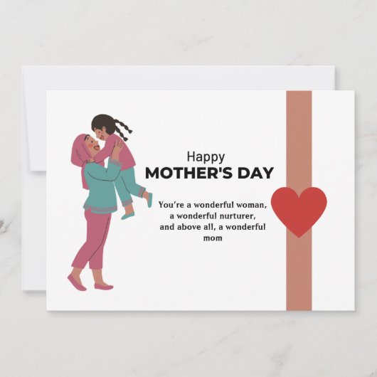 母の日のグリーティングカードの母と娘 シーズンカード (正面)