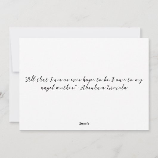 母の日のグリーティングカードの母と娘 シーズンカード (裏面)