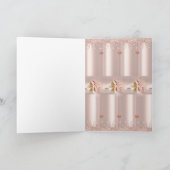 母の日のグリーティングカードピンクローズグリータードリップ シーズンカード (内部)