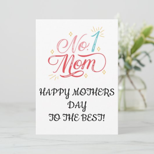 母の日のグリーティングカード、インスタントダウンロード 招待状 (スタンド正面)