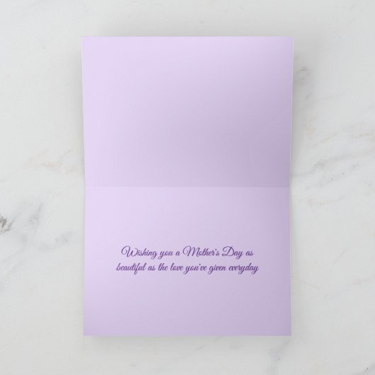 母の日のグリーティングカード カード (内部)