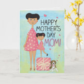 母の日のグリーティングカード カード (黄色い花)