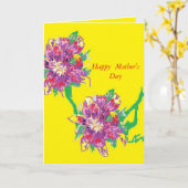母の日のグリーティングカード カード (黄色い花)