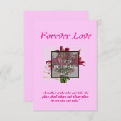 母の日のグリーティングカード サンキューカード (正面/裏面)