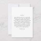 母の日のグリーティングカード サンキューカード (裏面)