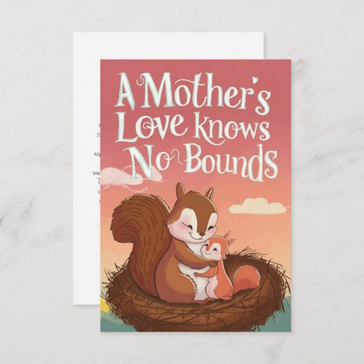 母の日のグリーティングカード サンキューカード (正面/裏面)