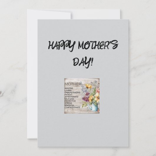 母の日のグリーティングカード シーズンカード (正面)