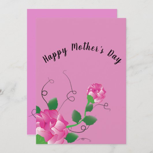 母の日のグリーティングカード シーズンカード (正面/裏面)