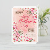 母の日のグリーティングカード 招待状 (スタンド正面)