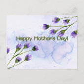 母の日のグリーティングカード「紫の花」 シーズンポストカード (正面)