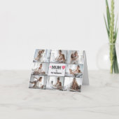 母の日のコラージュ写真折りたたみホリデーカード シーズンカード (正面)