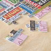 母の日のコラージュ ジグソーパズル (側面)