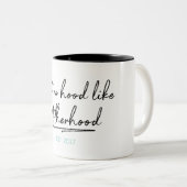 母の日のコーヒーマグのようなフードなし ツートーンマグカップ (正面右)