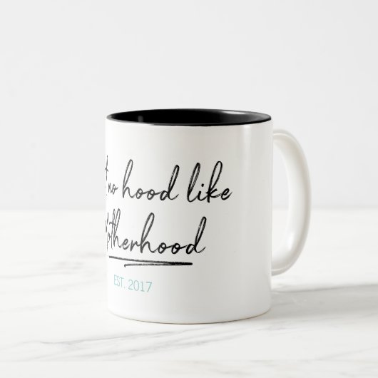 母の日のコーヒーマグのようなフードなし ツートーンマグカップ (正面右)