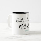 母の日のコーヒーマグのようなフードなし ツートーンマグカップ (正面左)