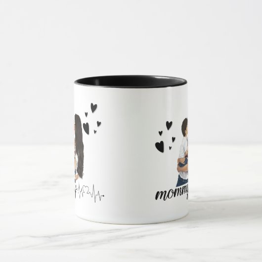 母の日のコーヒーマグ、母の誕生日の贈り物用マグ マグカップ (中央)