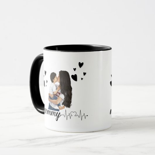 母の日のコーヒーマグ、母の誕生日の贈り物用マグ マグカップ (正面左)