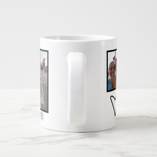 母の日のコーヒーマパーソナライズされたグ ジャンボコーヒーマグカップ (裏面)