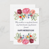 母の日のサンキューカード サンキューカード (正面/裏面)