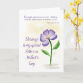 母の日のシスター賛美ズバイオレットの花 カード (黄色い花)