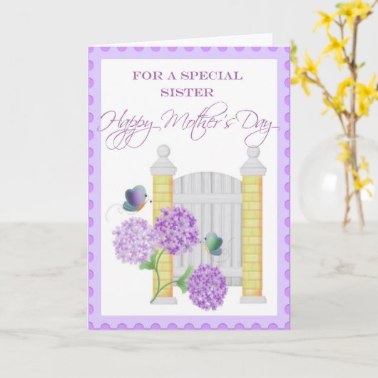 母の日のシスター カード (黄色い花)