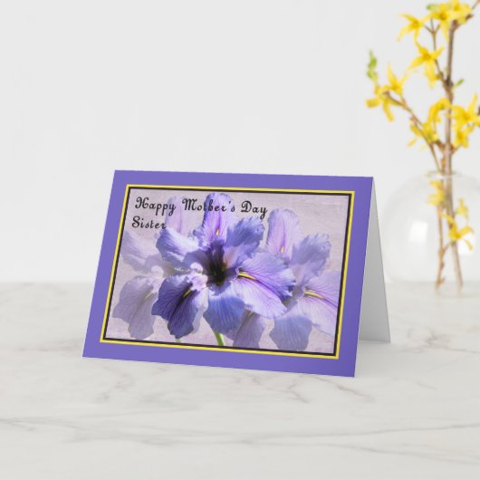 母の日のシスター カード (黄色い花)